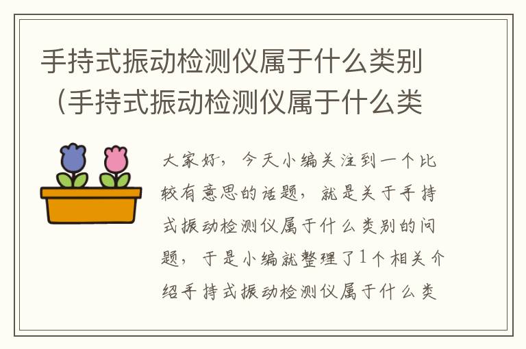 手持式振动检测仪属于什么类别（手持式振动检测仪属于什么类别的仪器）