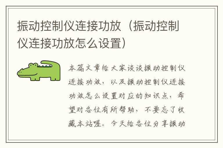 振动控制仪连接功放（振动控制仪连接功放怎么设置）