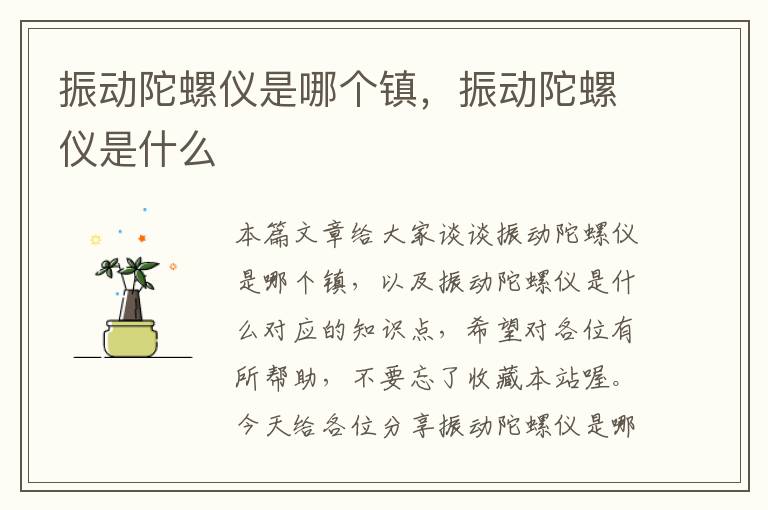 振动陀螺仪是哪个镇，振动陀螺仪是什么