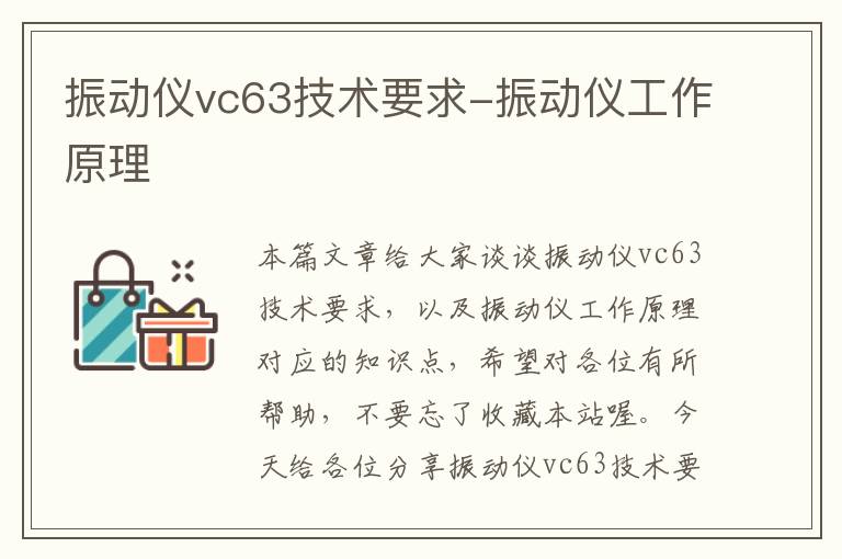 振动仪vc63技术要求-振动仪工作原理