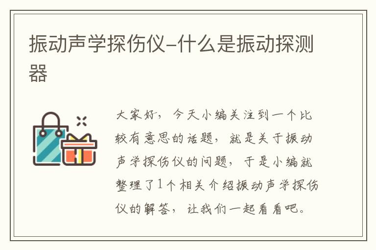 振动声学探伤仪-什么是振动探测器