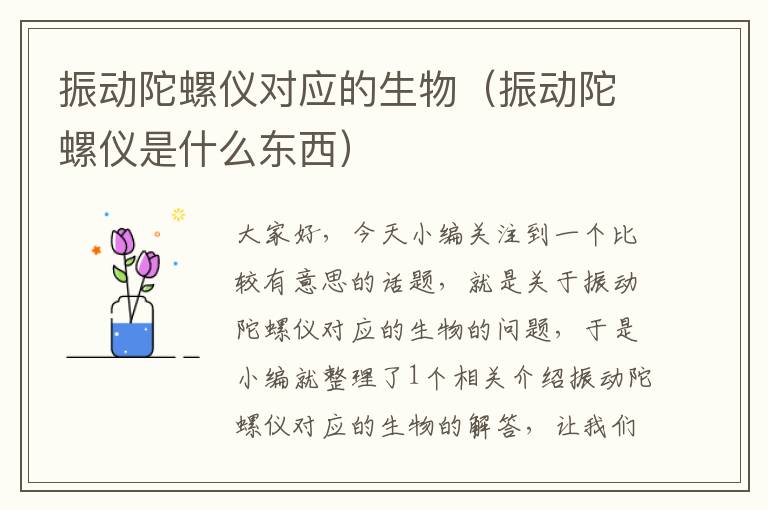 振动陀螺仪对应的生物（振动陀螺仪是什么东西）