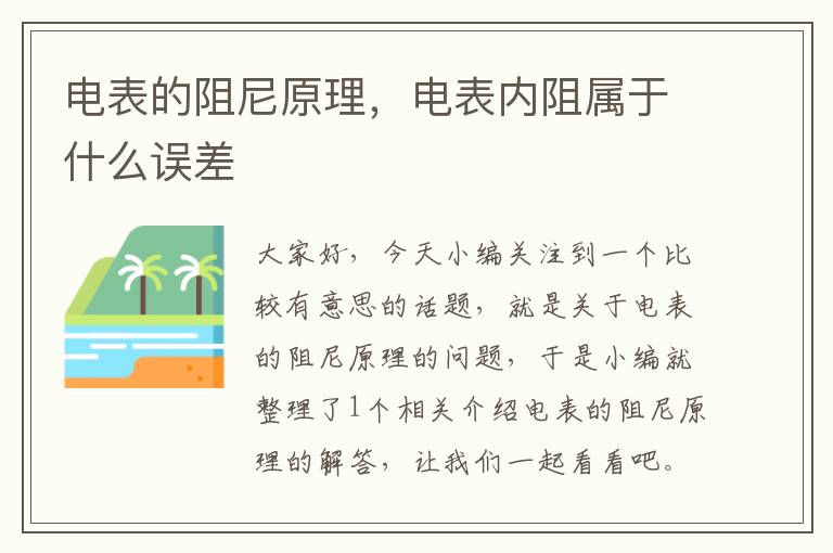 电表的阻尼原理，电表内阻属于什么误差