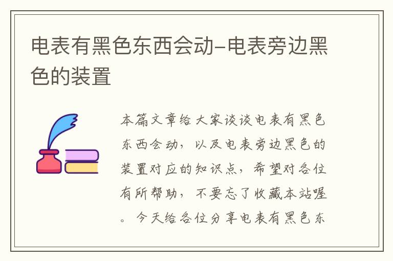 电表有黑色东西会动-电表旁边黑色的装置