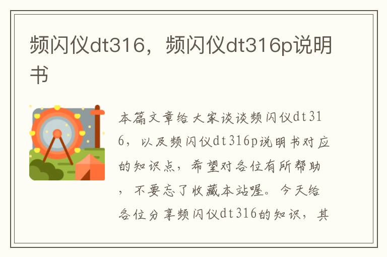 频闪仪dt316，频闪仪dt316p说明书