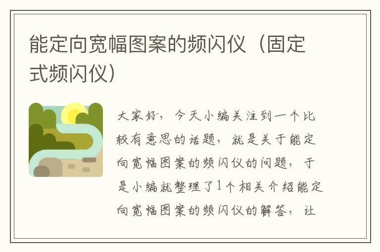 能定向宽幅图案的频闪仪（固定式频闪仪）