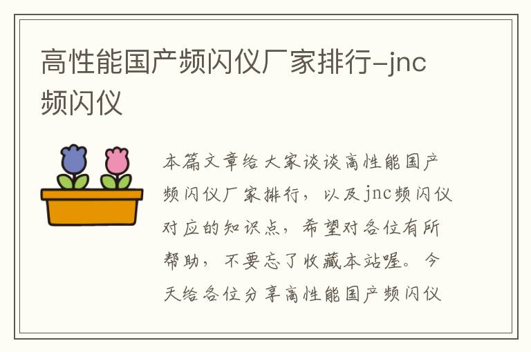 高性能国产频闪仪厂家排行-jnc频闪仪