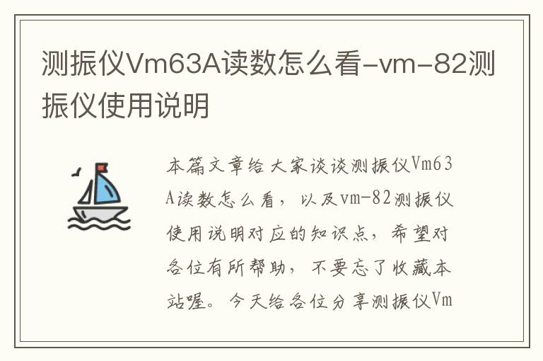 测振仪Vm63A读数怎么看-vm-82测振仪使用说明