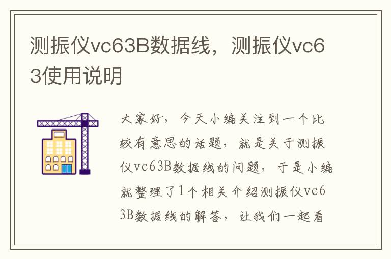 测振仪vc63B数据线，测振仪vc63使用说明