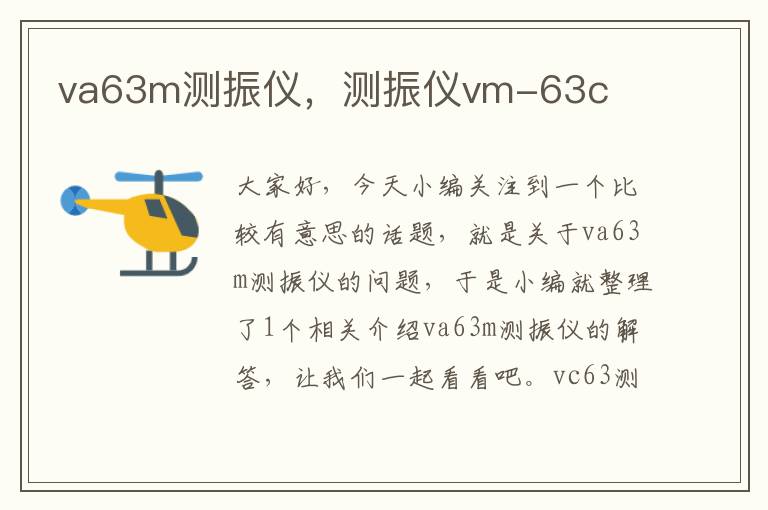 va63m测振仪，测振仪vm-63c