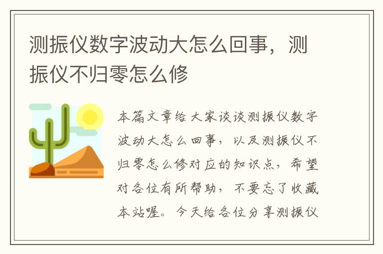 测振仪数字波动大怎么回事，测振仪不归零怎么修