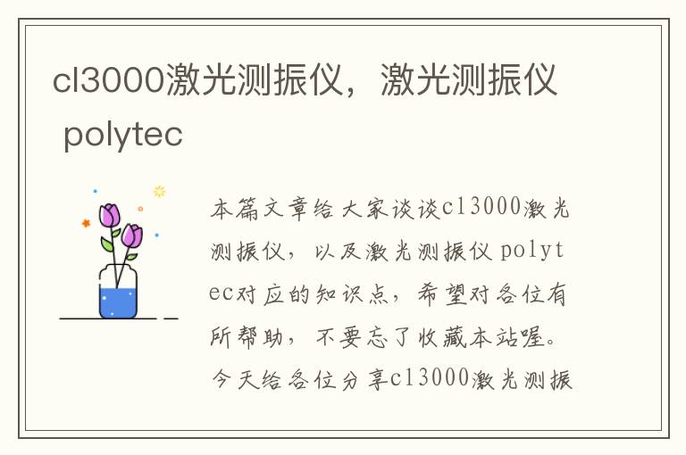 cl3000激光测振仪，激光测振仪 polytec