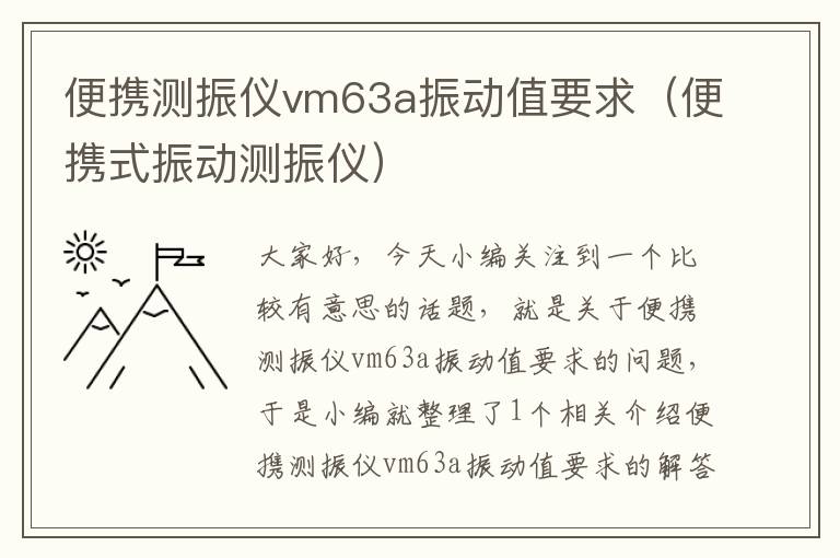 便携测振仪vm63a振动值要求（便携式振动测振仪）