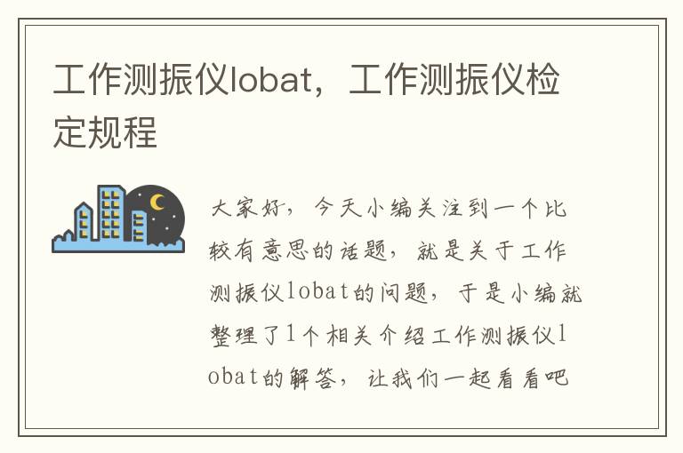 工作测振仪lobat，工作测振仪检定规程