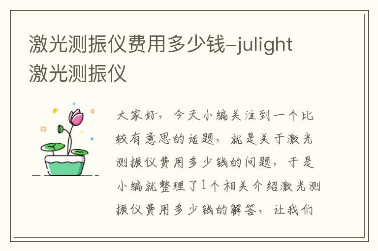 激光测振仪费用多少钱-julight激光测振仪