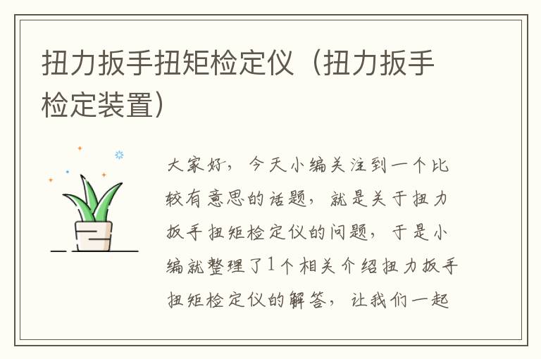 扭力扳手扭矩检定仪（扭力扳手检定装置）