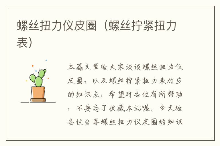 螺丝扭力仪皮圈（螺丝拧紧扭力表）