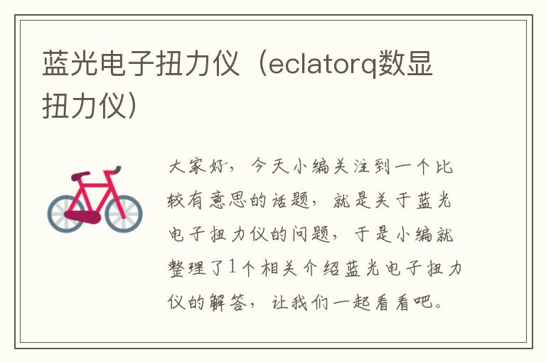 蓝光电子扭力仪（eclatorq数显扭力仪）