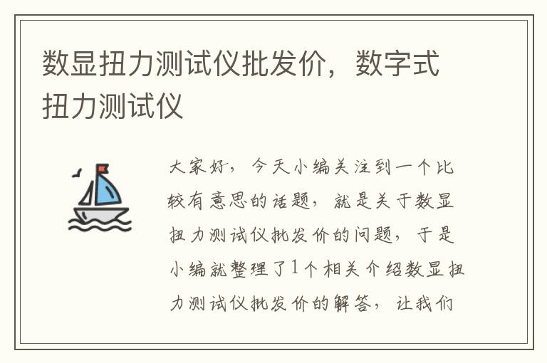 数显扭力测试仪批发价，数字式扭力测试仪