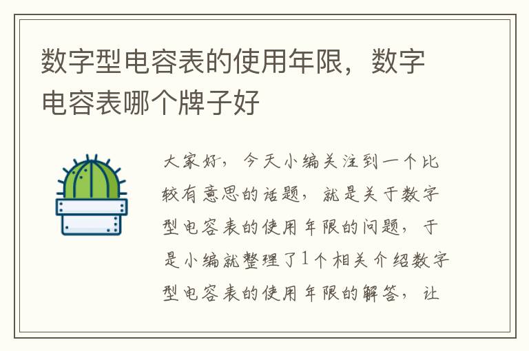 数字型电容表的使用年限，数字电容表哪个牌子好