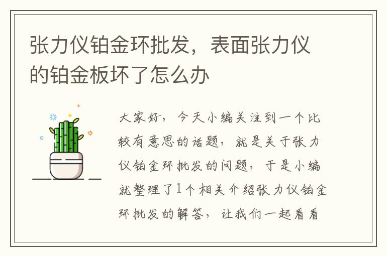 张力仪铂金环批发，表面张力仪的铂金板坏了怎么办