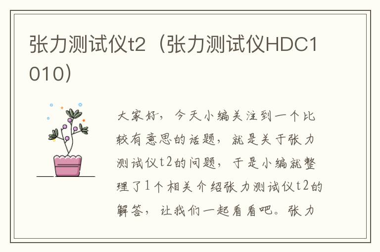 张力测试仪t2（张力测试仪HDC1010）