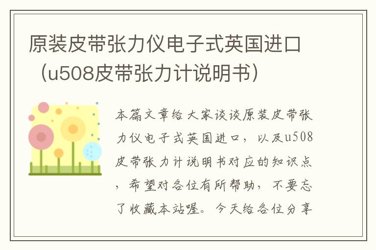 原装皮带张力仪电子式英国进口（u508皮带张力计说明书）